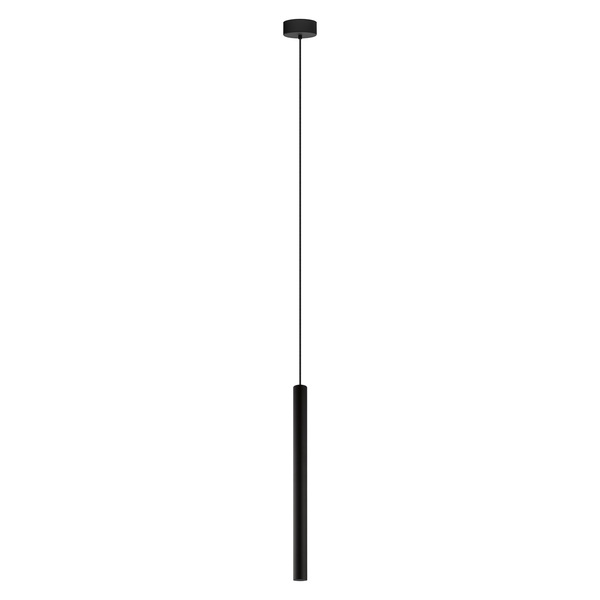 Eglo One Light Led Single Tube Pendant W/ Matte Black Finish 62542A